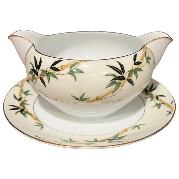 Kent Bali Hai Round Gravy Boat With Plate - Picture 1 of 8